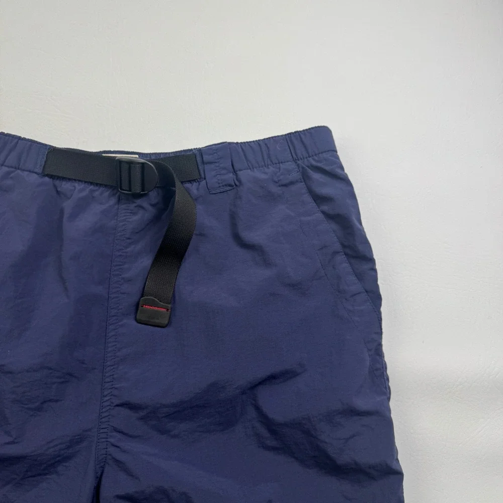 The North Face Mens Class V Belted Hiking Shorts Navy Blue Nylon M Long V608546